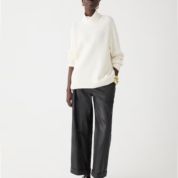 J. Crew Sweaters - J Crew Cotton Cashmere blend ribbed turtleneck sweater Size L New With Tag